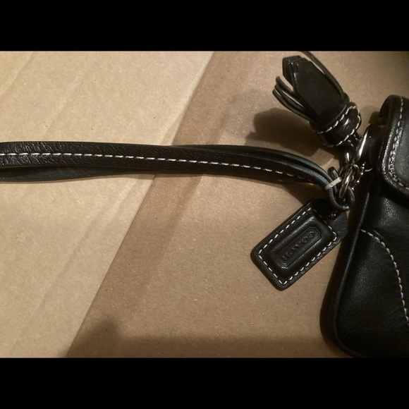Coach Like-New Black Wristlet - Picture 3 of 9